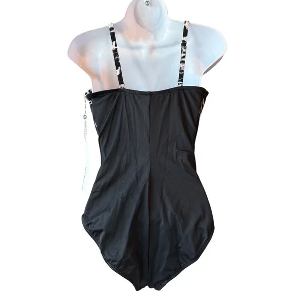 Magicsuit Leopard Print One Piece Swimsuit Black White Size 8 New With Tags - Picture 4 of 10